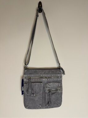 DS Bags Gray Crossbody Shoulder Bag - Lightweight Everyday Carry